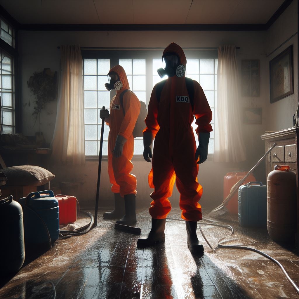 Precauciones y seguridad durante la limpieza de escenarios post mortem